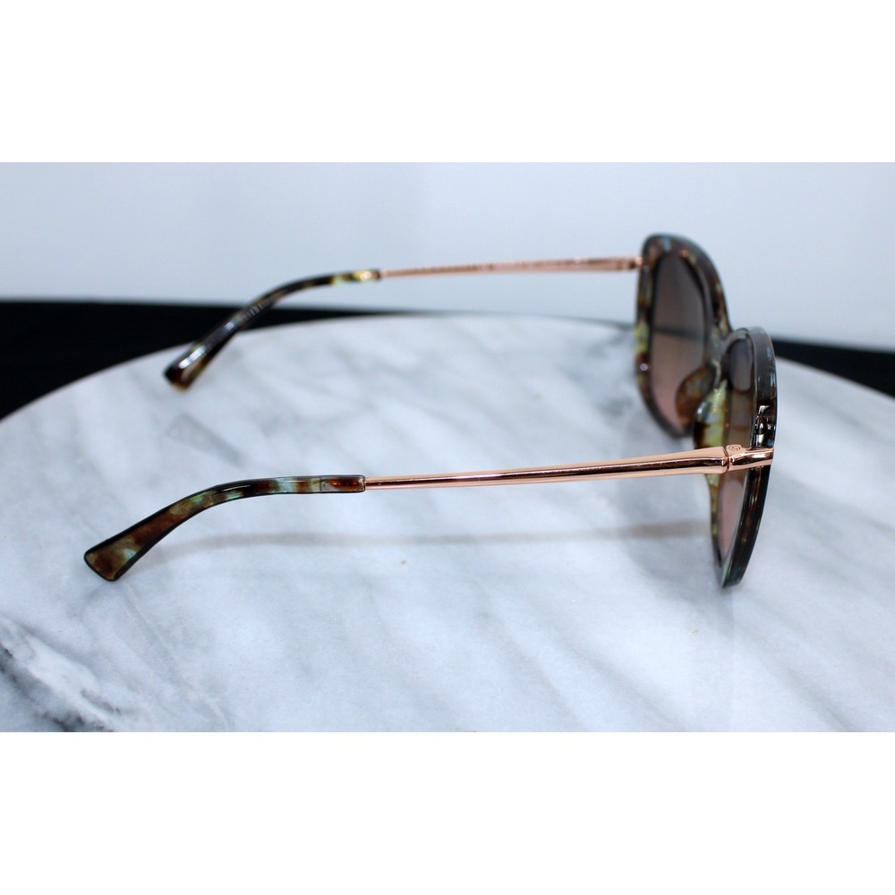 Jones New York Blue Tortoise Rose Gold Square Butterfly Sunglasses J534 - Picture 4 of 5